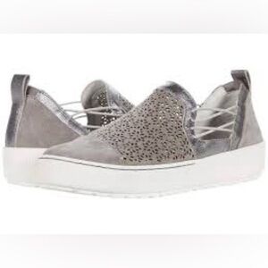 Jambu Erin gray leather slip on shoes suede casual boho women’s size‎ 6.5